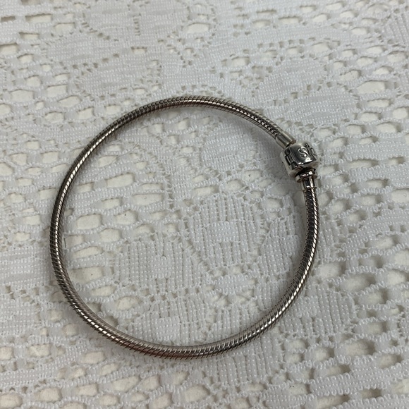 Sim Stars Sterling Silver snake charm Bracelet Hook closure 7-8” New. NWOT - Picture 5 of 10